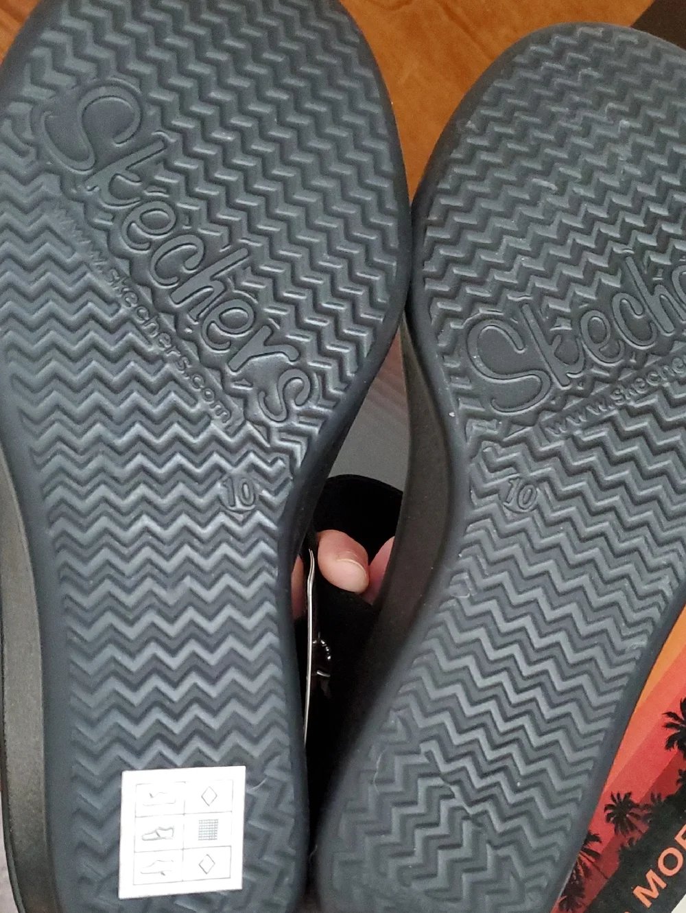 Skechers Black Rumblers City Dash Sandals Size 10 - Picture 5 of 6